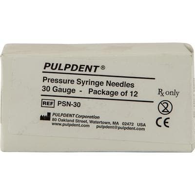 Pulpdent Pressure Syringe Needle, 30 Gauge x 1-1/4", Dark Blue, Disposable, 12/Box, PSN-30 thumbnail 12