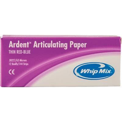 Ardent Articulating Paper Strips, Thin, Red/Blue, 63 Microns (0.0025"), 12 Strips/Book, 12 Books/Box, 144 Strips/Box, #60006 thumbnail 7