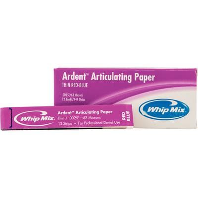 Ardent Articulating Paper Strips, Thin, Red/Blue, 63 Microns (0.0025"), 12 Strips/Book, 12 Books/Box, 144 Strips/Box, #60006 thumbnail 8