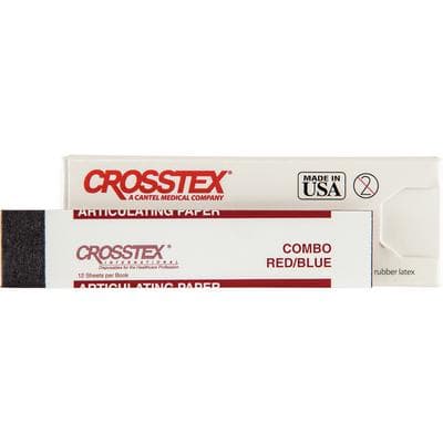 Crosstex Articulating Paper Red/Blue Combo, Thin Straight, 71 Microns, 12 Books of 12 Sheets (144 Sheets/Box), TPBR thumbnail 13
