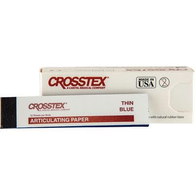 Crosstex Thin Blue Articulating Paper, 0.0028" (71 Microns), 12 Books of 12 Sheets (144 Sheets/Box) thumbnail 14