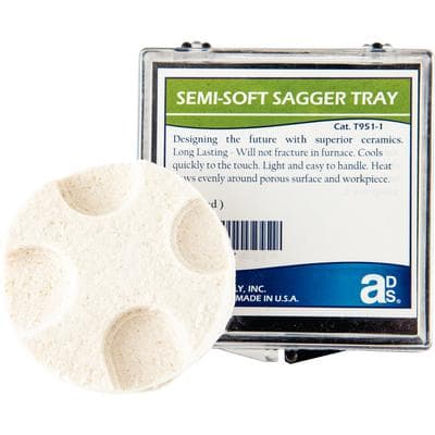 Semi-Soft Sagger Firing Tray, Round, 2-1/2" Diameter, Pack of 2, T951-1 thumbnail 4