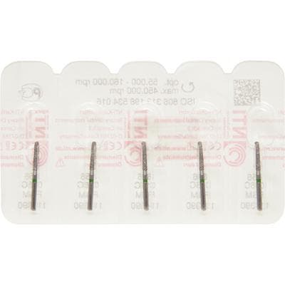 NTI Diamond Bur, Coarse Grit, Round End Taper, Friction Grip Short Shank, #856-016 (C856-016M), 1.6 mm Diameter, 8.0 mm Length, Green Ring, 5/Pkg thumbnail 5