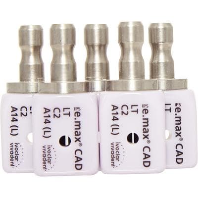 IPS e.max CAD LT (Low Translucency) Lithium Disilicate Milling Block, Shade C2, Size A14 (L), 5/Pkg thumbnail 9