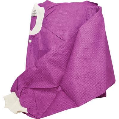 Extra-Safe Hip Length Lab Jacket, Medium, Plum, Latex-Free, Fluid Resistant, AAMI Level 3, 10/Pack thumbnail 4