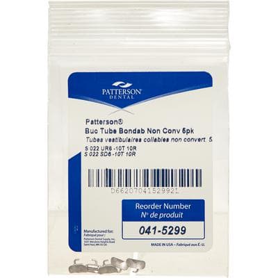 Patterson® Nonconvertible Direct Bond Tubes – Roth, .022, 5/Pkg - UR6, Upper Right First Molar - Patterson® Nonconvertible Direct Bond Tubes – Roth, .022, 5/Pkg - UR6, Upper Right First Molar - Image 1