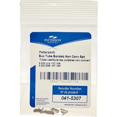Patterson® Nonconvertible Direct Bond Tubes – Roth, .022, 5/Pkg - UL6, Upper Left First Molar - Patterson® Nonconvertible Direct Bond Tubes – Roth, .022, 5/Pkg - UL6, Upper Left First Molar - Image 1