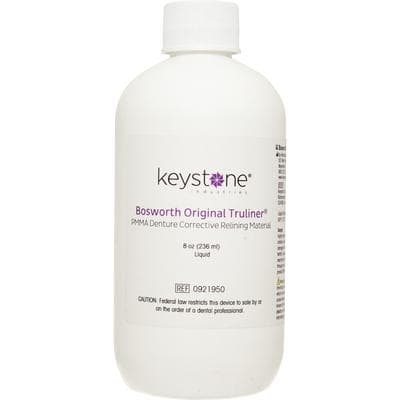 Keystone Original Truliner PMMA Denture Corrective Relining Material, Liquid, 8 oz Bottle thumbnail 9