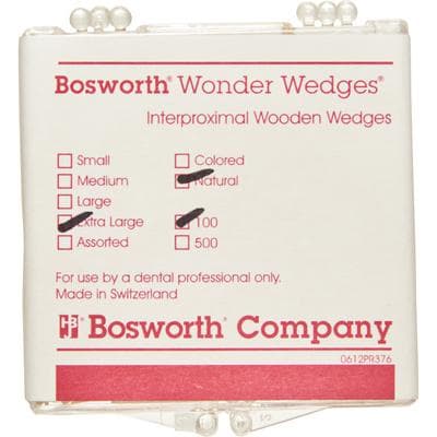 Wonder Wedges Interproximal Wooden Wedges, Extra Large, 17mm, Natural, 100/Box thumbnail 4