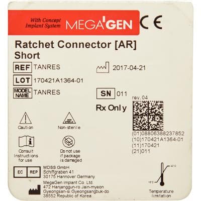 AnyRidge Ratchet Connector, Short, 10 mm, 1/Pkg thumbnail 2