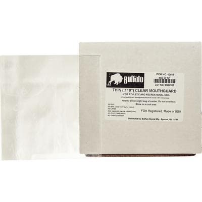 Buffalo Dental .118" Clear Soft EVA Mouthguard Material, 5" x 5", Box of 12 thumbnail 4