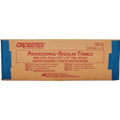 Crosstex Professional Regular Patient Towels, 3-Ply Tissue, 19" x 13", Blue, 500/Case, WTXBL thumbnail 12