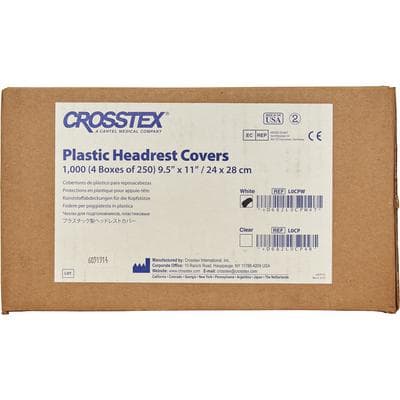 Crosstex Plastic Headrest Covers, Regular, 9-1/2" x 11", White, 1000/Pkg thumbnail 2