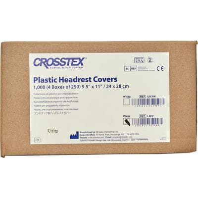 Crosstex Regular Headrest Covers, Clear Plastic, 9.5" x 11", 1000/Case thumbnail 3