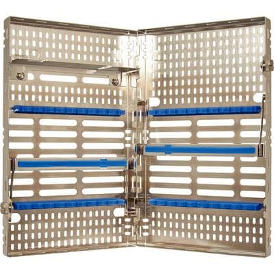 Hu-Friedy IMS™ Signature Series® Double-Decker® Cassette, 20 Instrument Capacity, 6" x 9.7" x 1.5", Blue, IM9208 thumbnail 6