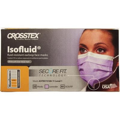 Isofluid SecureFit Earloop Surgical Face Mask, ASTM Level 1, Lavender, 50/Box, GCILVSF thumbnail 20