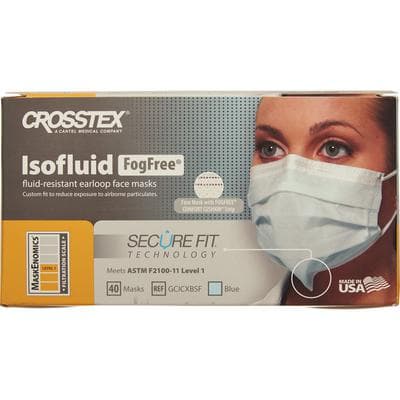 Isofluid FogFree™ SecureFit Surgical Face Mask, ASTM Level 1, Blue, Ear Loop, 40/Box, GCICXBSF thumbnail 25