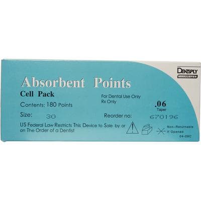 Dentsply Maillefer Absorbent Paper Points, #30, .06 Taper, Blue, Cell Pack, 180/Pk, 670196 thumbnail 13