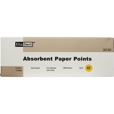 Diadent Absorbent Paper Points, X-Fine, Non-Marked, .02 Taper, Cell Pack, 200/Pk, 202-302 thumbnail 14