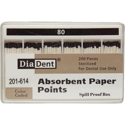 DiaDent Absorbent Paper Points, Non-Marked, .02 Taper, ISO Size #80, Slide Package, 200/Box thumbnail 4