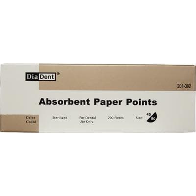 DiaDent Absorbent Paper Points, Non-Marked, .02 Taper, Cell Pack, Size #45/80, 200/Box thumbnail 6
