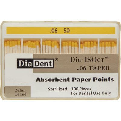 DiaDent Dia-ISOGT Absorbent Paper Points, Tapered .04, Size #45, White, 100/Box thumbnail 5