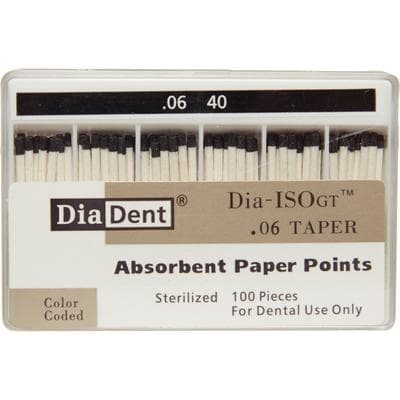 Diadent DIA-ISOGT Absorbent Paper Points, .06 Taper, ISO Size #40, Gray, 100/Pk, 212-S608 thumbnail 3