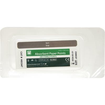 Hygenic Absorbent Paper Points, Fine, White, Conventional Taper, Sterile, 200/Box, H03347 thumbnail 16
