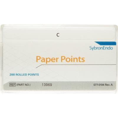Kerr/SybronEndo Absorbent Paper Points, Coarse, Sterile, Bulk Pack, 200/Box, #13969 thumbnail 15