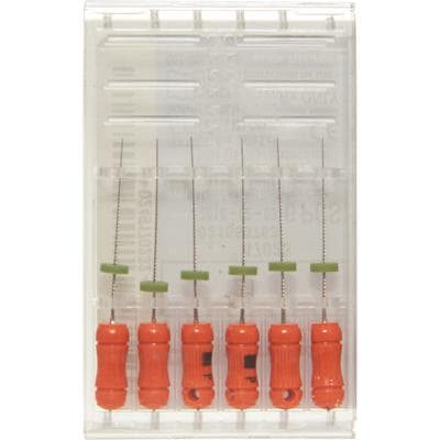 Kerr Pathfinder Stainless Steel Endodontic Hand Files, 21 mm, Approx. Size #7, Orange Handle, 6/Pk, 17023 thumbnail 23