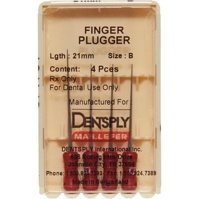 Dentsply Maillefer Finger Plugger, Size 25 B, Red, Plastic Handle, 21 mm, Pack of 4, 671701 thumbnail 12