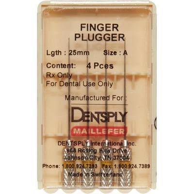 Dentsply Maillefer Finger Plugger, Size A (Yellow), Metal Handle, 25 mm, Pack of 4 thumbnail 2