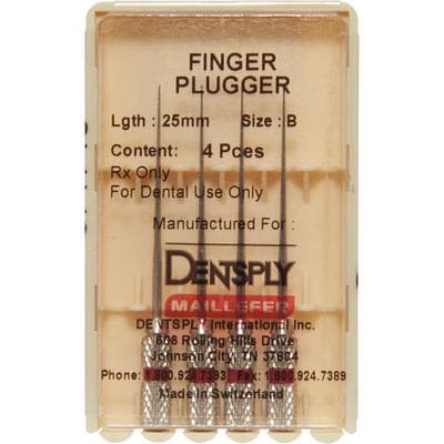 Dentsply Maillefer Finger Plugger, Size 25 (B), Red, Metal Handle, 25 mm, Pack of 4 thumbnail 5
