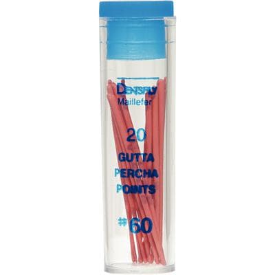 Dentsply Maillefer Gutta-Percha Points, 0.02 Taper, ISO #60, Blue, 30mm, 120/Bx (6 Vials of 20), Ref 670937 thumbnail 7