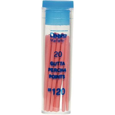 Dentsply Maillefer Gutta Percha Points, ISO #120 (Blue), 0.02 Taper, 30mm, Hand Rolled, 120/Box (6 Vials of 20), Ref 670943 thumbnail 5