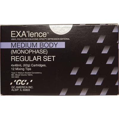 EXA'lence VPES Impression Material Refill, Monophase (Purple), Regular Set, 48 mL Cartridges, 4/Pkg, 12 Mixing Tips, GC America 137444 thumbnail 14
