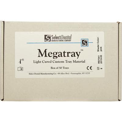 Megatray Light Cure Custom Tray Material, 2mm, Pink, 50 Trays/Box thumbnail 4