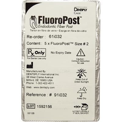FluoroPost Endodontic Fiber Post #2 Red Refill, 5/Pk, 61I032 thumbnail 10