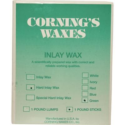 Inlay Wax Sticks, Hard, Green, 1 lb Box thumbnail 2