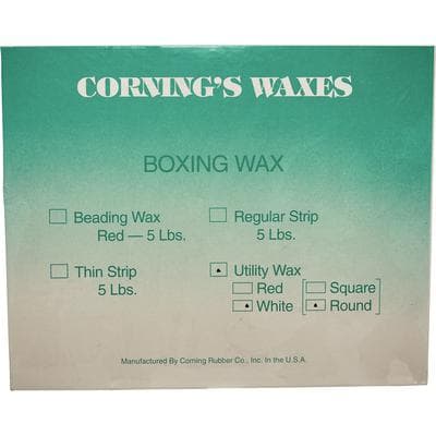 Utility Wax – Large, Round Rope, White, 5 lb Box (3/16" x 12") thumbnail 2