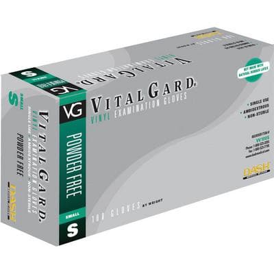 VitalGard® Vinyl Exam Gloves, Latex Free, Powder Free, Non-Sterile, Clear, Small, 100/Box thumbnail 9