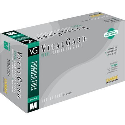 VitalGard® Vinyl Exam Gloves, Latex Free, Powder Free, Non-Sterile, Clear, Medium, 100/Box thumbnail 9