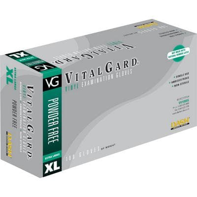 VitalGard® Vinyl Exam Gloves, Latex Free, Powder Free, Non-Sterile, Clear, Extra Large, 100/Box thumbnail 9