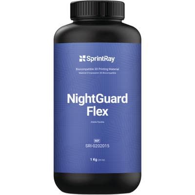 SprintRay NightGuard Flex 3D Printing Resin, Biocompatible, 1 kg Bottle, 1/Pk thumbnail 6