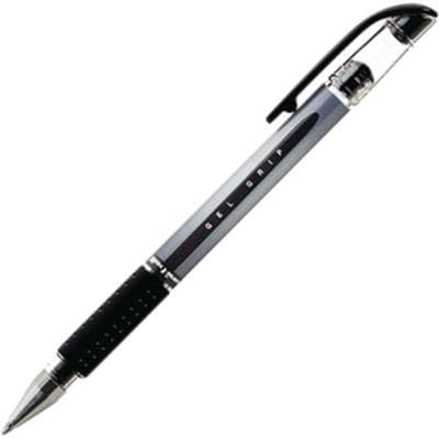Uni-Ball Gel Grip Pen, Clear Barrel, 0.7 mm, Black Ink, Medium Point, 12/Box, SAN 65450 - Uni-Ball Gel Grip Pen, Clear Barrel, 0.7 mm, 12/Box - Uni-Ball Gel Grip Pen – Clear Barrel, 0.7 mm, 12/Box - Image 1