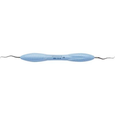 LM Gracey Curette #13/14, Distal, Double End, LM-ErgoSense® Silicone Handle, Blue, 1/Pkg - LM Gracey Curette – # 13/14, LM-ErgoSense® Handle, Double End - LM Gracey Curette – # 13/14, LM-ErgoSense® Handle, Double End - Image 1