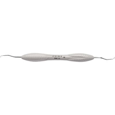 LM Gracey Curette #1/2, Double End, LM-ErgoSense® Silicone Handle, Gray, 1/Pkg - LM Gracey Curette – # 1/2, LM-ErgoSense® Handle, Double End - LM Gracey Curette – # 1/2, LM-ErgoSense® Handle, Double End - Image 1