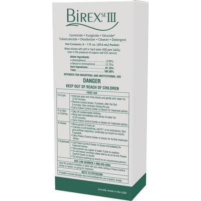 Birex SE III Surface Disinfectant Concentrate Intro Pack, 6 x 1 oz Packets, 296041 thumbnail 6