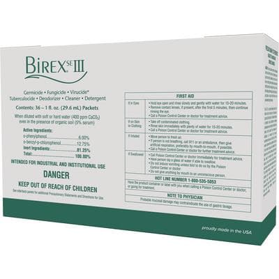 Birex SE III Surface Disinfectant Concentrate Clinic Pack, 36 x 1 oz Packets, 296043 thumbnail 6