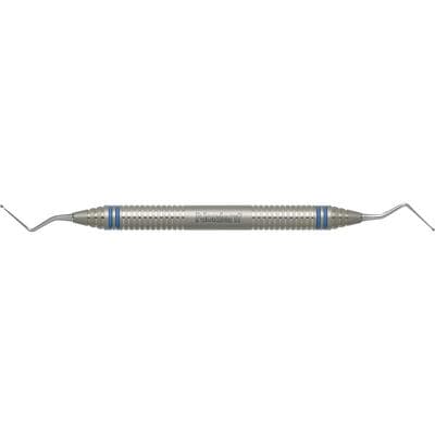 Nordent Excavator DE #11L Extra Long Shank Spoon, Double End, DuraLite ColorRings Handle, Stainless Steel thumbnail 5